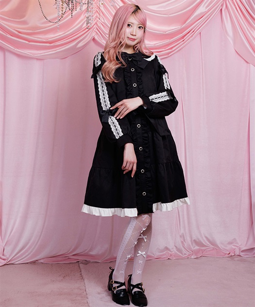 バイカラーワンピースコート