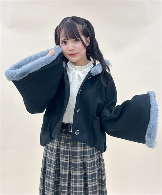 ベルスリーブフード付コート