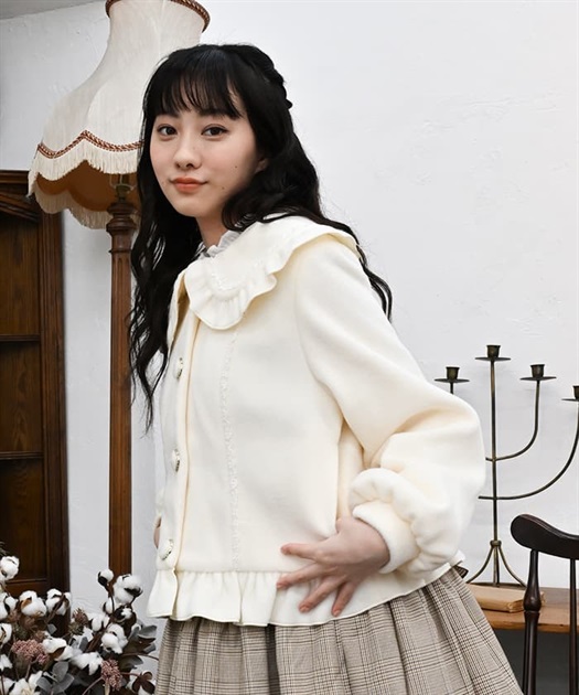 バックフリルショートコート | kawaii | axes femme online shop バックフリルショートコート | kawaii | axes femme online shop