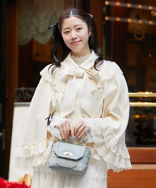 リボン付レースフリルコート | outlet | axes femme online shop リボン付レースフリルコート | outlet | axes femme online shop