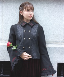 刺繍入ジャカード切替コート【予約】