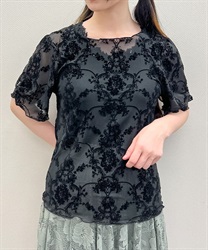 袖ギャザーシアーインナー【期間限定価格】(チャコール-F)