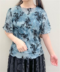 袖ギャザーシアーインナー【期間限定価格】(ブルーグリーン-F)