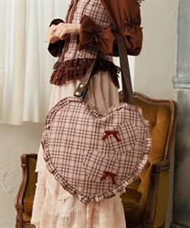 チェックハートバッグ【予約】(ピンク-F)