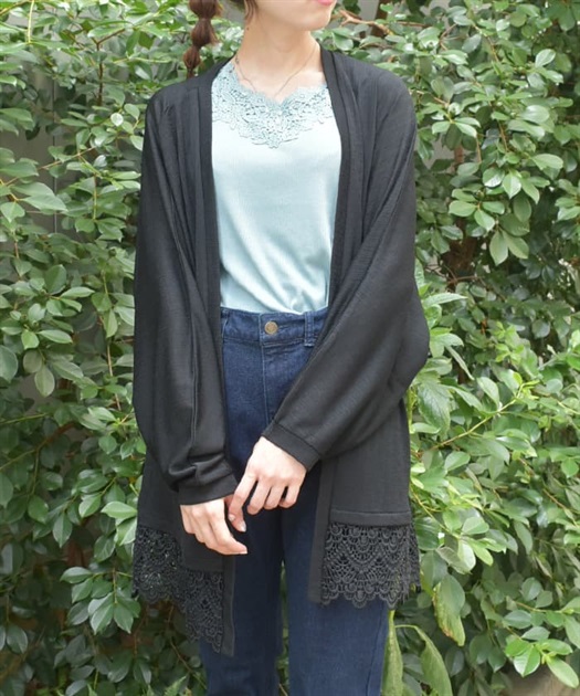 レースUVカットドルマンカーディガン | レディース服 レースUVカットドルマンカーディガン | レディース服