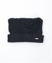 ネコ耳ニット帽(黒-F)