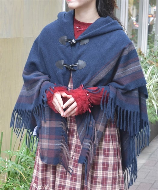 サイドラインチェックポンチョ