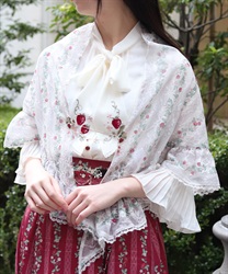 苺柄マルチＷＡＹストール(生成り-F)