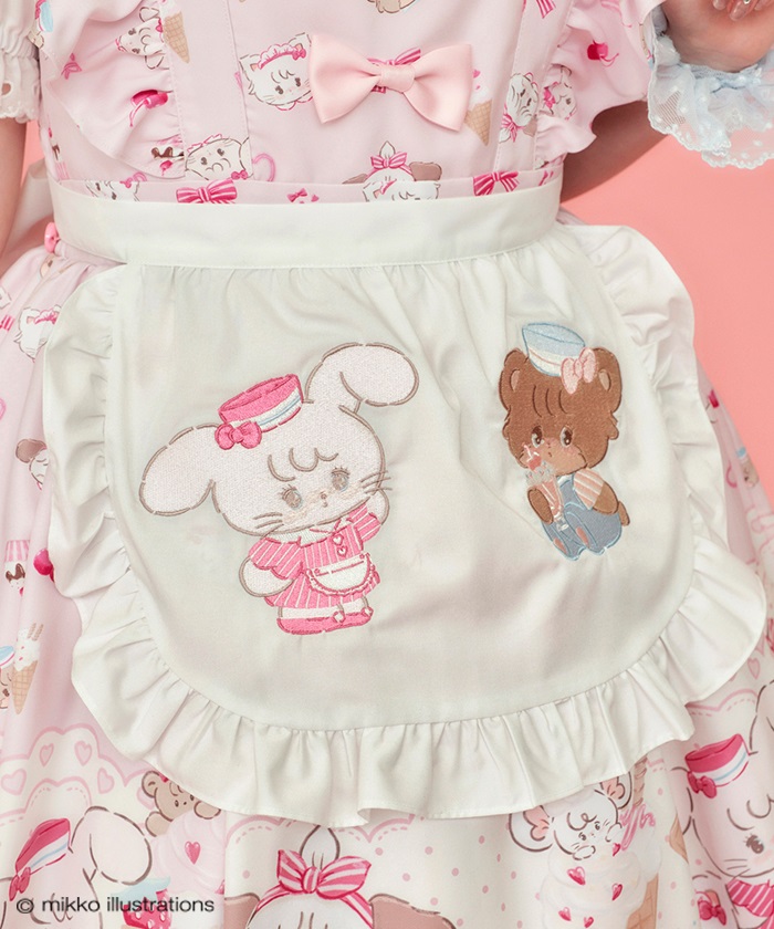 mikkoコラボ刺繍エプロン【受注生産】 | kawaii | axes