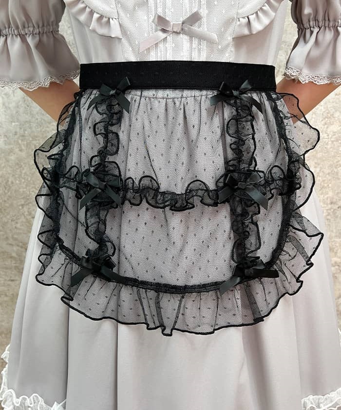 ドットチュールハーフエプロン | kawaii | axes femme online shop ドットチュールハーフエプロン | kawaii | axes femme online shop