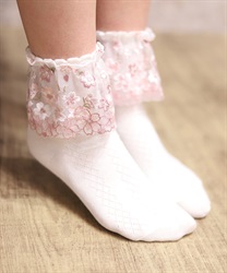 桜レースソックス【二次予約】(Ｂ-F)