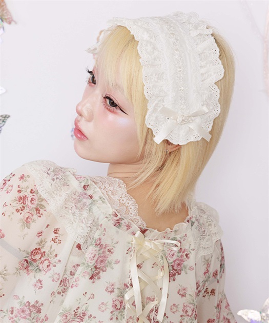 コットンレースヘッドドレス