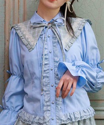 チェック付け衿【予約】(ミント-F)