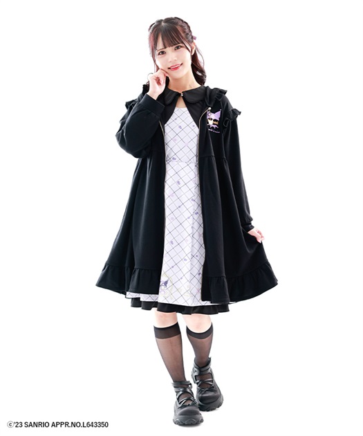 クロミ/刺繍ロングパーカー | outlet | axes femme online shop クロミ/刺繍ロングパーカー | outlet | axes femme online shop