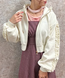 刺繍フリルショートパーカー | outlet | axes femme online shop 刺繍フリルショートパーカー | outlet | axes femme online shop