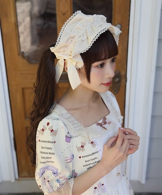 ドットチュールフリルカチューシャ | kawaii | axes femme ドットチュールフリルカチューシャ | kawaii | axes femme