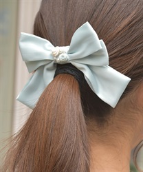 巻き薔薇リボンヘアクリップ【2点10%OFF対象商品】(ミント-F)