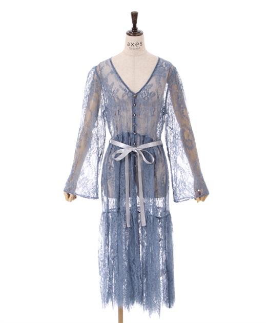 総レースフレアーガウン | outlet | axes femme online shop