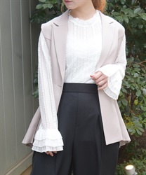 フリルフレア袖レースインナー