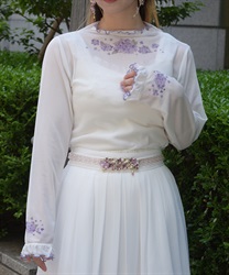 紫陽花プリントシアーインナー【WEB先行販売】(パープル-F)