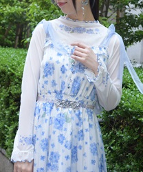 紫陽花プリントシアーインナー【WEB先行販売】(ブルー-F)