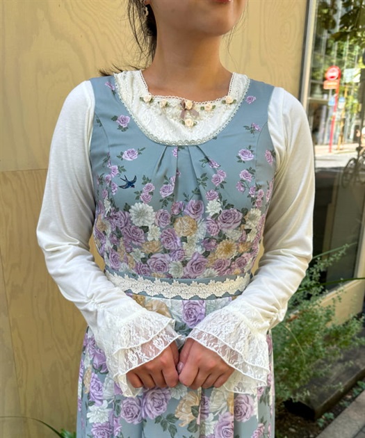 サテンローズデザインプルオーバー | outlet | axes femme