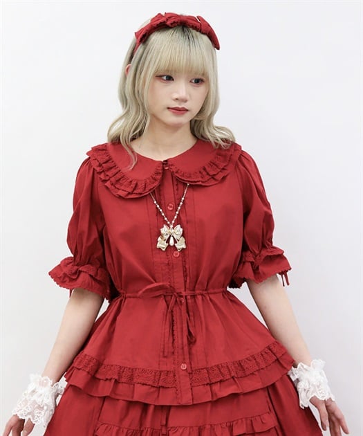【メーカー直売】の商品をすべて クラシックコットンブラウス【ランク限定Web先行販売 シャツ+ブラウス(半袖+袖なし)