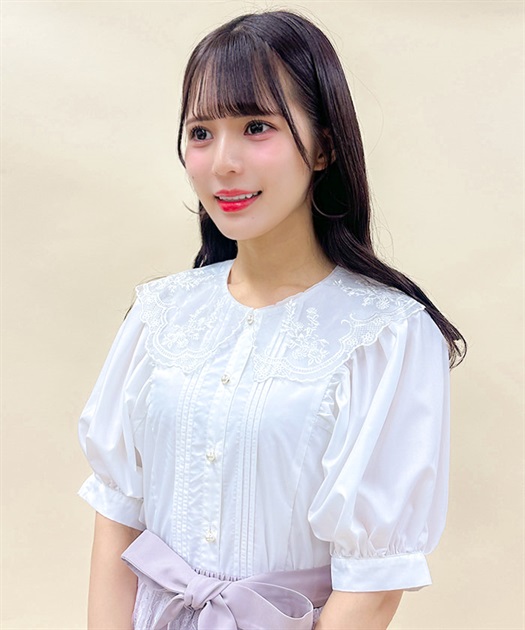 フラワー刺繍襟パフ袖ブラウス | outlet | axes femme online shop フラワー刺繍襟パフ袖ブラウス | outlet | axes femme online shop