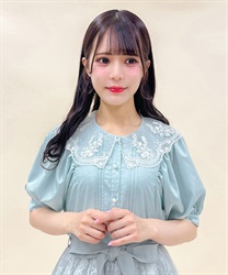 フラワー刺繍襟パフ袖ブラウス | outlet | axes femme online shop フラワー刺繍襟パフ袖ブラウス | outlet | axes femme online shop