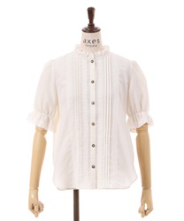 レーススタンドブラウス(生成り-Ｓ)