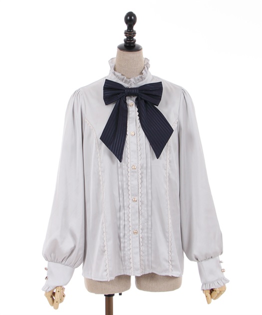 ストライプサテンブラウス | outlet | axes femme online shop