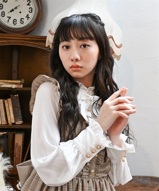 スタンド襟フリルブラウス | kawaii | axes femme online shop スタンド襟フリルブラウス | kawaii | axes femme online shop