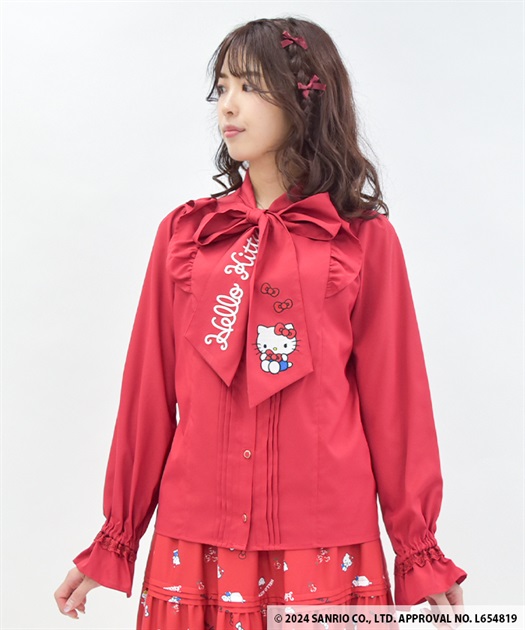 ハローキティ刺繍ブラウス | axes femme | axes femme online shop ハローキティ刺繍ブラウス | axes femme | axes femme online shop