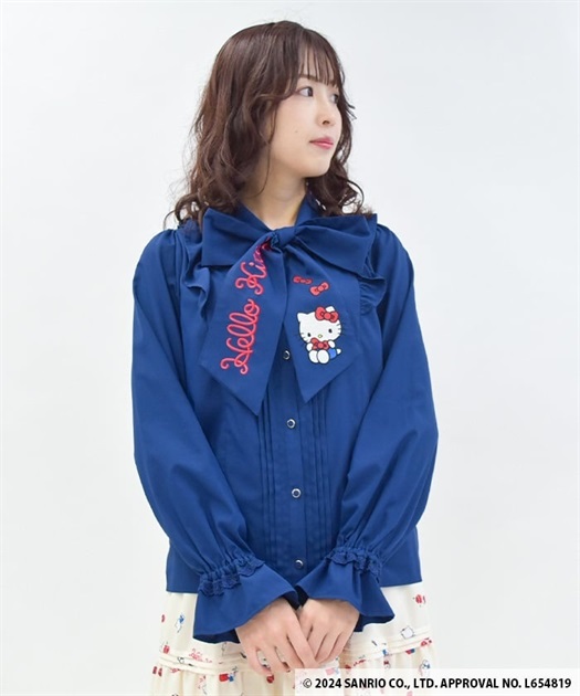 ハローキティ刺繍ブラウス | axes femme | axes femme online shop ハローキティ刺繍ブラウス | axes femme | axes femme online shop
