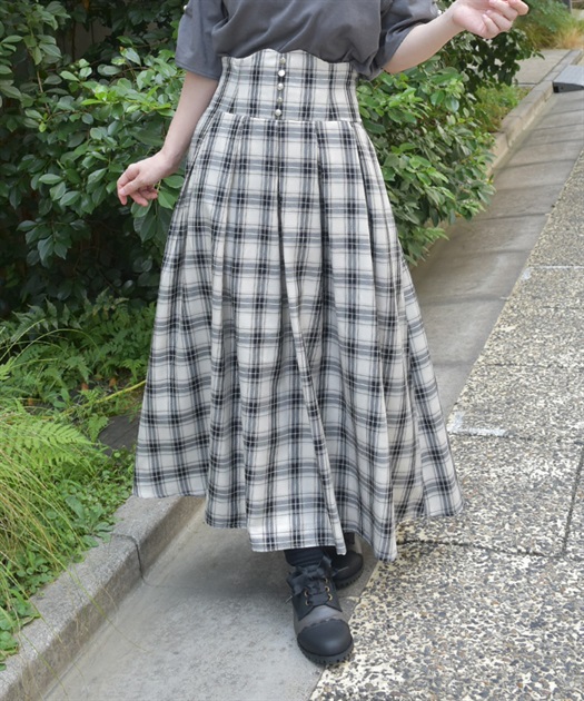 チェック柄ハイウエストスカート | outlet | axes femme online shop チェック柄ハイウエストスカート | outlet | axes femme online shop