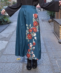 椿柄ロングスカート | axes femme | axes femme online shop 椿柄ロングスカート | axes femme | axes femme online shop
