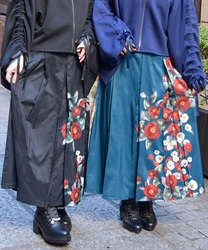 椿柄ロングスカート | axes femme | axes femme online shop 椿柄ロングスカート | axes femme | axes femme online shop