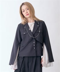 ２ＷＡＹテーラージャケット【2点10%OFF対象商品】(黒-F)