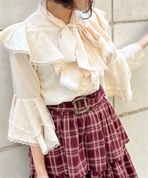 タイ付姫袖風フリルブラウス | outlet | axes femme online shop