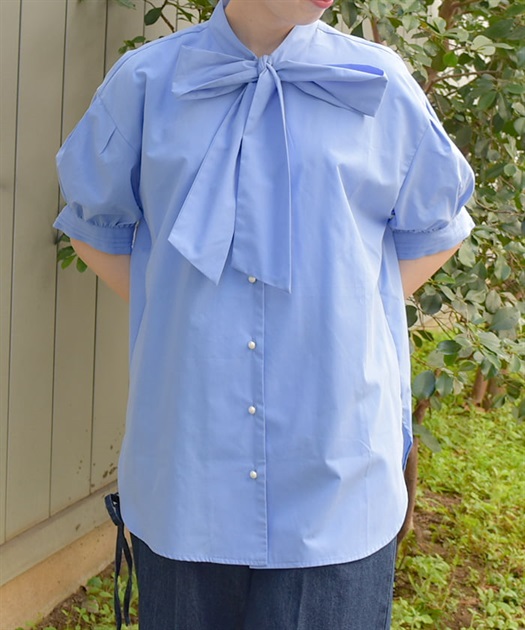 ビッグリボン半袖ブラウス | レディース服・レディース ビッグリボン半袖ブラウス | レディース服・レディース