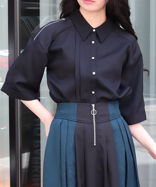 ダブルジップブラウス