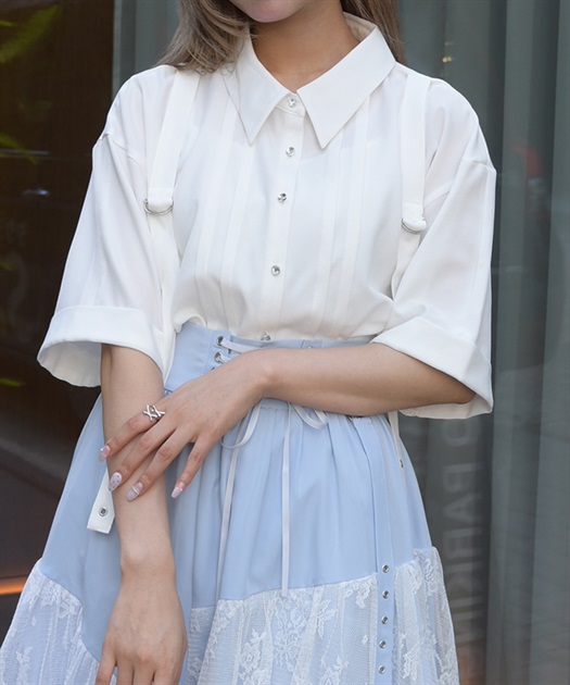 タブデザインロングシャツ