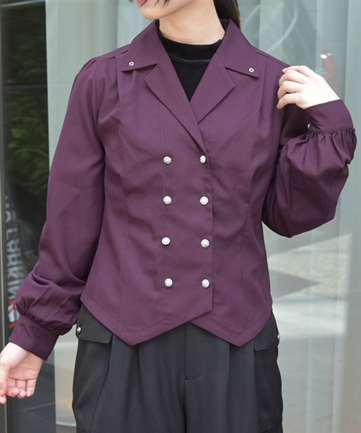 コルセット風開襟ブラウス | outlet | axes femme online shop コルセット風開襟ブラウス | outlet | axes femme online shop