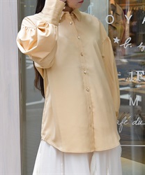 袖デザインとろみロングブラウス【2点10%OFF対象商品】(イエロー-F)