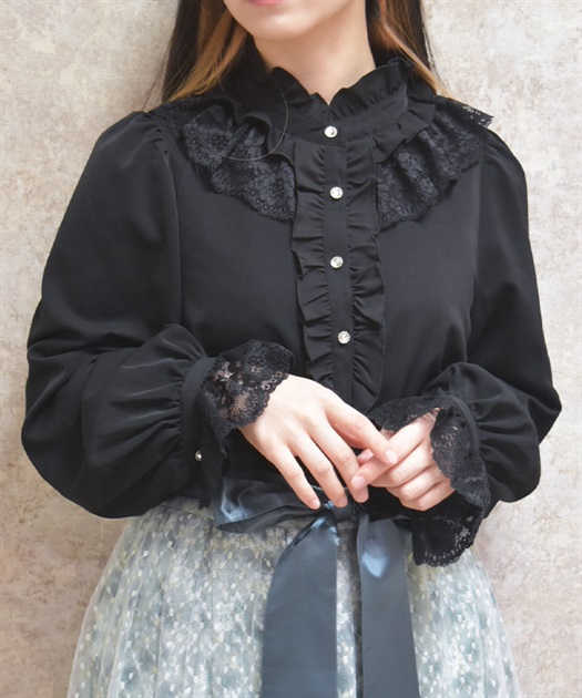 希少axes femmeレース付きフリル黒キャミソール　リズリサ姫系 サイドハートバックルレースセットアップ ｜ LIZ LISA（リズリサ）公式