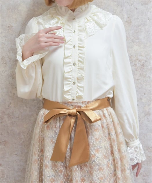 レースフリルブラウス【WEB先行販売】