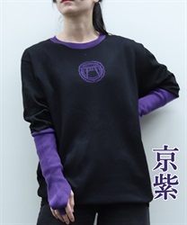 モチーフジャガード手甲風ニット【2点10%OFF対象商品】(京紫-M)