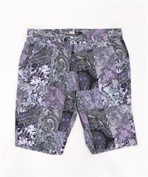 パッチワーク柄ショートパンツ(パープル-M)