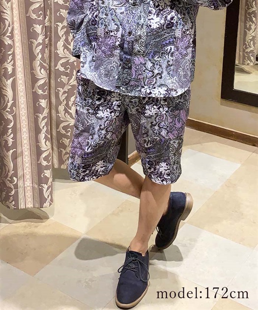 パッチワーク柄ショートパンツ