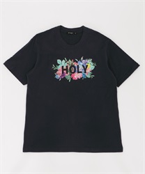 ＨＯＬＹロゴプリントＴシャツ(紺-M)